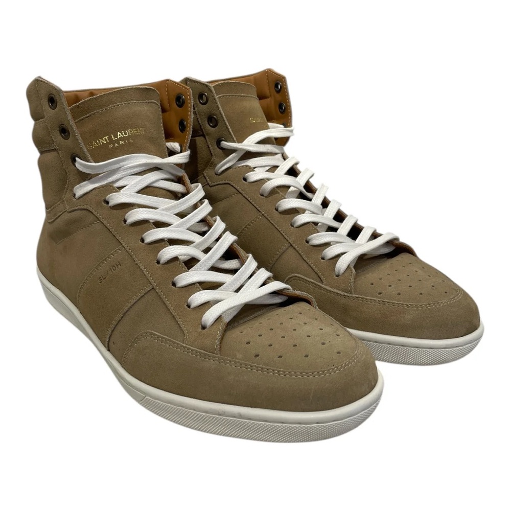 Saint Laurent Men's Brown High-Top Sneakers